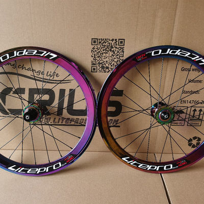 20 pollici di fibra di carbonio per biciclette da strada 8/9/10/11 velocità doppia parete colore arcobaleno