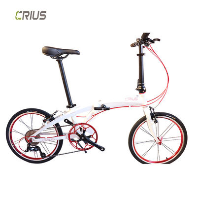 Bicicletta pieghevole da 20 pollici con 9 ingranaggi di velocità e design portatile realizzato in materiale in lega