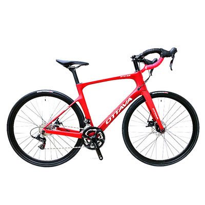 Fornitura di bicicletta stradale a carbonio da 700*25c con marcia di 2x11 velocità e freno idraulico ZOOM