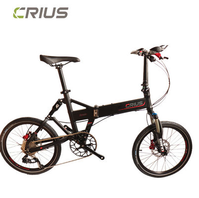 Bicicletta pieghevole da 20 pollici con 9 velocità e freno a disco.
