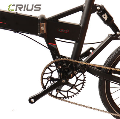 Bicicletta pieghevole da 20 pollici con 9 velocità e freno a disco.
