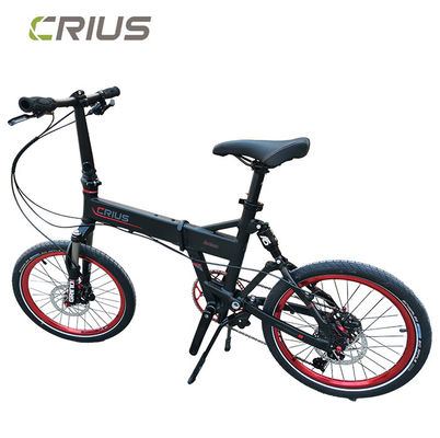 Bicicletta pieghevole da 20 pollici con 9 velocità e freno a disco.