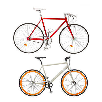 SKD 85% Assemblaggio 700c Ruote Biciclette da strada a velocità singola Uomini Biciclette a marcia fissa