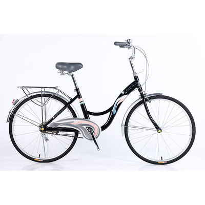 24 telaio in acciaio single speed lady bike City bike con freno a disco anteriore e posteriore