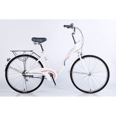 24 telaio in acciaio single speed lady bike City bike con freno a disco anteriore e posteriore