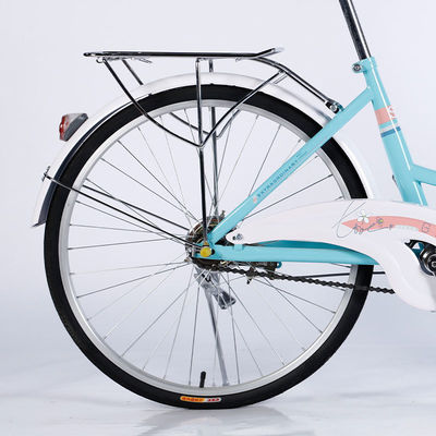 24 telaio in acciaio single speed lady bike City bike con freno a disco anteriore e posteriore