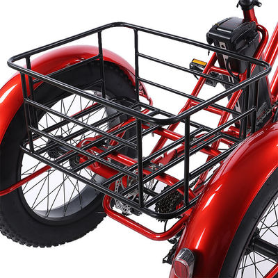Anteriore 24 Posteriore 20 pneumatici da neve triciclo elettrico con SHIMANO posteriore 7-velocità e 48V15A batteria