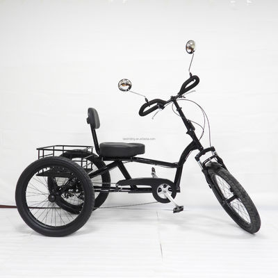 Cornice in acciaio ad alto tenore di carbonio 7 velocità Cargo Trike con ruote di alluminio spessa 24 pollici