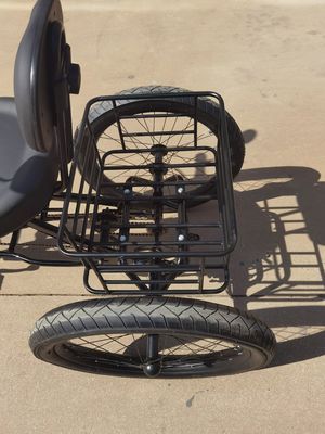 Cornice in acciaio ad alto tenore di carbonio 7 velocità Cargo Trike con ruote di alluminio spessa 24 pollici
