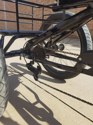 Cornice in acciaio ad alto tenore di carbonio 7 velocità Cargo Trike con ruote di alluminio spessa 24 pollici