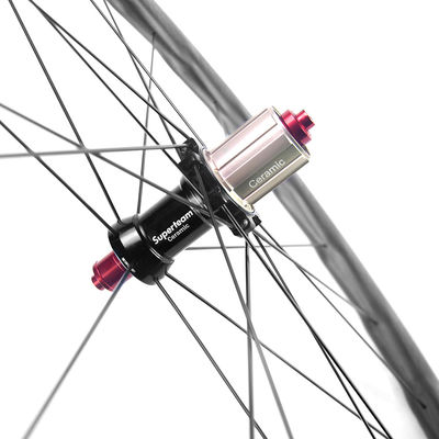Biciclette da strada 700c Set di ruote in fibra di carbonio 50mm Clincher Ruote di carbonio Set di ruote di bicicletta