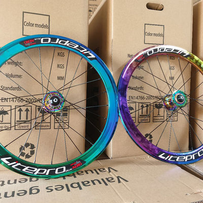 20 pollici di fibra di carbonio per biciclette da strada 8/9/10/11 velocità doppia parete colore arcobaleno