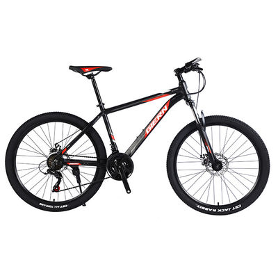 Bicicletta da montagna sportiva a telaio in acciaio con larghezza di pneumatici da 26 pollici e freno a disco meccanico Tongli