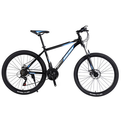 Bicicletta da montagna sportiva a telaio in acciaio con larghezza di pneumatici da 26 pollici e freno a disco meccanico Tongli