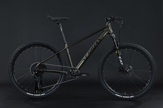 Bici da montagna in alluminio a sospensione completa con ruote da 27,5 pollici e cambio Shimano