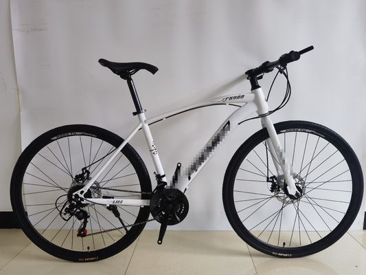 700C Hi-Ten Steel Commuter Bike Affordable 700C Road Bike 700C Flat Bar Road Bike 21-Speed Uomini/Donne